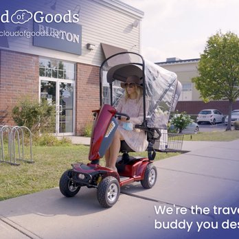 Cloud of Goods - Accessorize with our CoG canopy's, cup holder, elevating leg rest or crutch holder's for you wheels. - Scooter Rentals Near Me Cloud of Goods - Accessorize with our CoG canopy's, cup holder, elevating leg rest or crutch holder's for you wheels. - Scooter Rentals Near Me