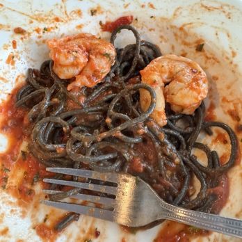 Odi's Pizzeria - Spicy shrimp with squid ink pasta. Messy plate to go leftovers - sorry - it was so good I forgot to take a pic. My favorite. - Pizza Near Me - Corpus Christi, Texas