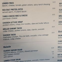 The Grille - Menu