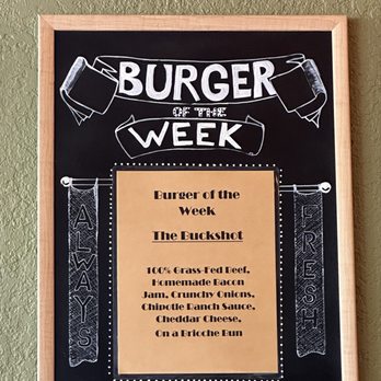 Skirted Heifer - burger of the week sign when we went!! - American Near Me - Colorado Springs, Colorado