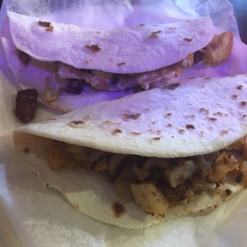 Tacos El Rodeo De Jalisco - Bacon and egg taco, chorizo and potato taco - Breakfast & Brunch Near Me - San Antonio, Texas