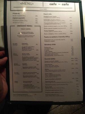 Menu photo 3 Cafe - Cafe Prague, PR