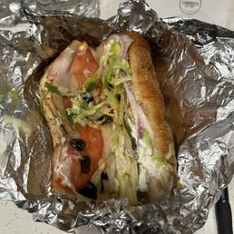 Turkey sandwich with zero tomato because the guy making the sandwiches said that would be too many vegetables if I asked for extra Turkey sandwich with zero tomato because the guy making the sandwiches said that would be too many vegetables if I asked for extra