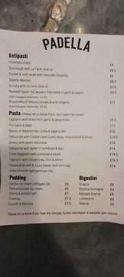 Menu photo 5 Padella London, XGL