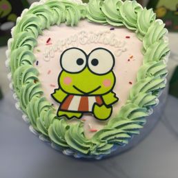 Keroppi heart birthday cake.