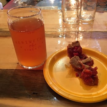 Meriwether Cider Company - Fresh slice of strawberry rhubarb pie with their newly crafted strawberry rhubarb pie cider-perfect summer cider!! - Cideries Near Me - Garden City, Idaho Meriwether Cider Company - Fresh slice of strawberry rhubarb pie with their newly crafted strawberry rhubarb pie cider-perfect summer cider!! - Cideries Near Me - Garden City, Idaho