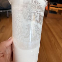 Half a coconut shake. Half a coconut shake.