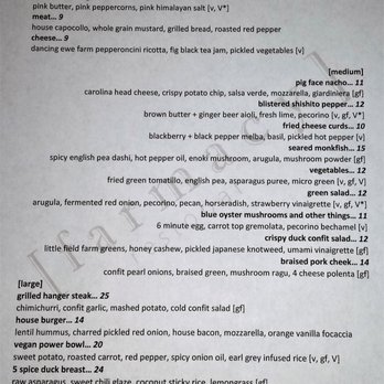 Farmacy - Sample frequently updating menu - 6/2019. - American Near Me - Glens Falls, New York