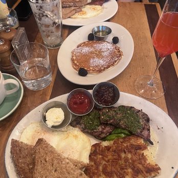 Beatrix - Streeterville - Chimichurri Steak & Eggs Light & Fluffy Lemon Pancakes Eggs Your Way - New American Near Me - Chicago, Illinois Beatrix - Streeterville - Chimichurri Steak & Eggs Light & Fluffy Lemon Pancakes Eggs Your Way - New American Near Me - Chicago, Illinois