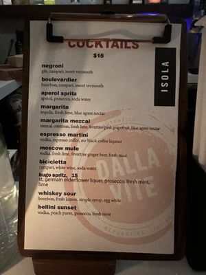 Menu photo 2 Isola Encinitas, CA