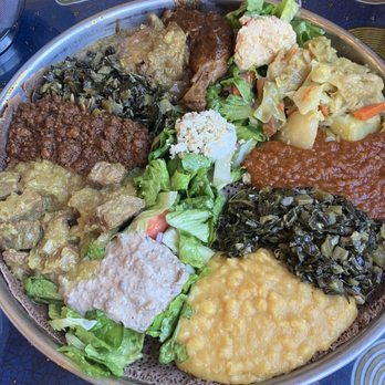 Cafe Colucci - This is the vegan and meat platter - Ethiopian Near Me - Oakland, California Cafe Colucci - This is the vegan and meat platter - Ethiopian Near Me - Oakland, California