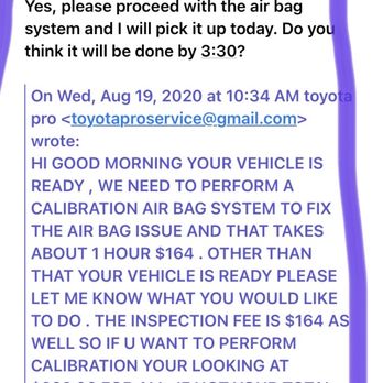 ToyotaPro Auto Care - Final bill I agreed to pay just to get my car back - Auto Repair Near Me - Concord, California ToyotaPro Auto Care - Final bill I agreed to pay just to get my car back - Auto Repair Near Me - Concord, California