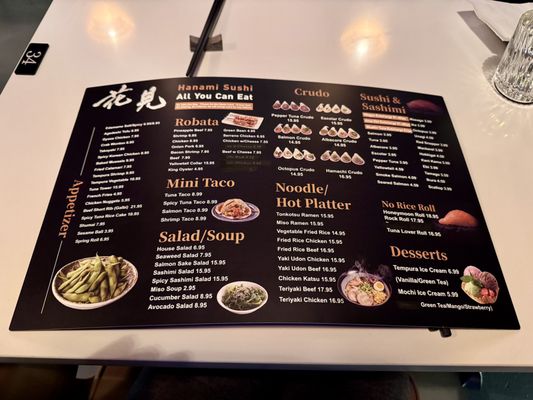Menu photo 4 Hanami AYCE Sushi Austin, TX