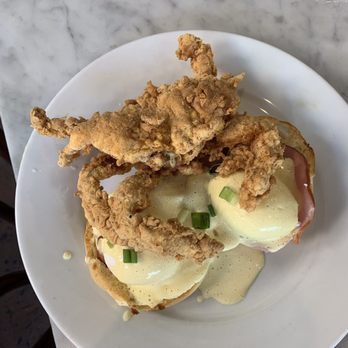 Stanley - Eggs Stella- Soft Shell Crab Eggs Benedict - fried well, eggs were still runny- yummy - Breakfast & Brunch Near Me - New Orleans, Louisiana Stanley - Eggs Stella- Soft Shell Crab Eggs Benedict - fried well, eggs were still runny- yummy - Breakfast & Brunch Near Me - New Orleans, Louisiana