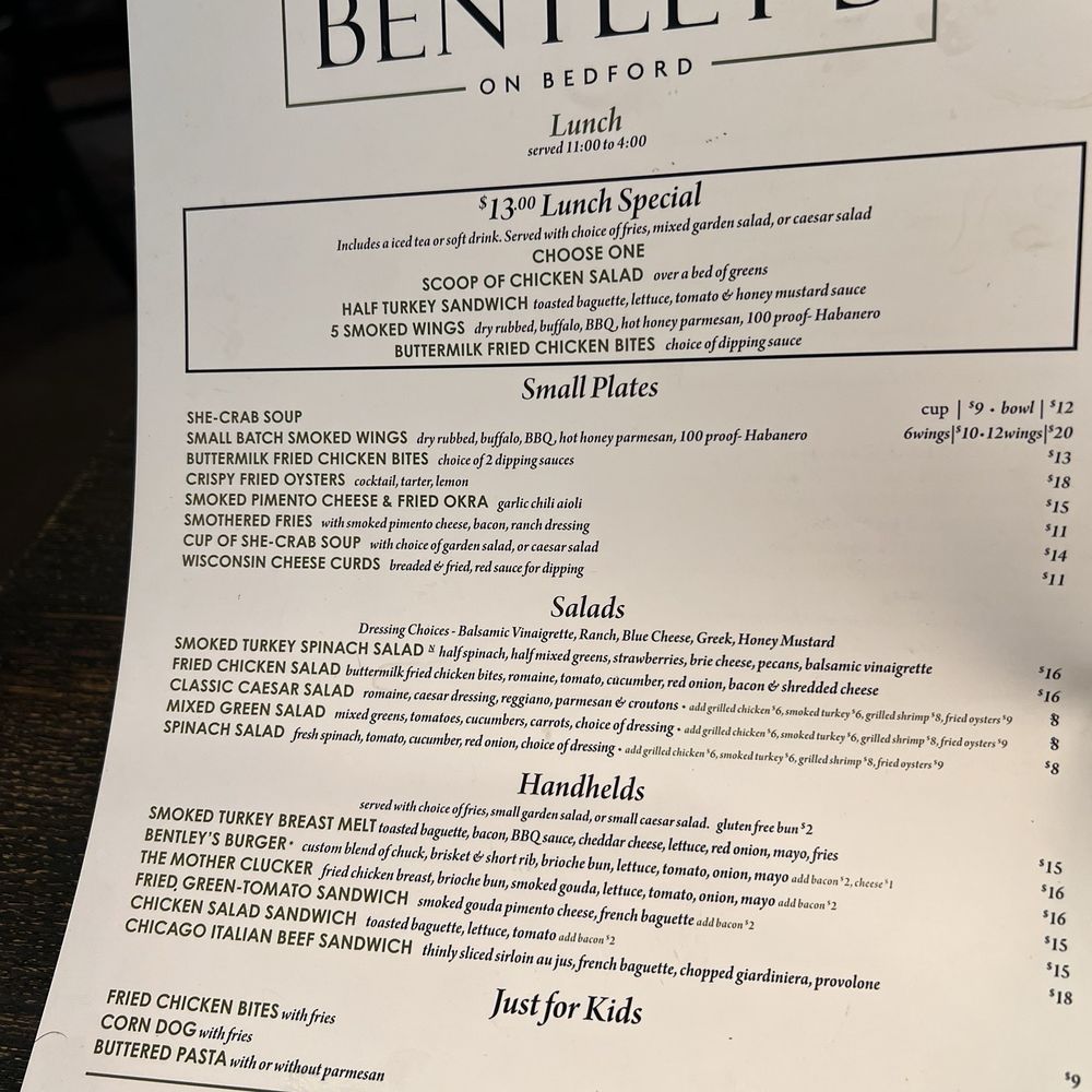 Bentley's on Bedford - Bentley's menu - American Near Me - Lynchburg, Virginia Bentley's on Bedford - Bentley's menu - American Near Me - Lynchburg, Virginia