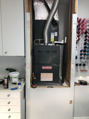 Gas Split Install - This was a vert Install in a garage we had to relocating the from the back to the side of the house.
Client was very happy with the outcome and their bills being lower and low noise level Gas Split Install - This was a vert Install in a garage we had to relocating the from the back to the side of the house.
Client was very happy with the outcome and their bills being lower and low noise level