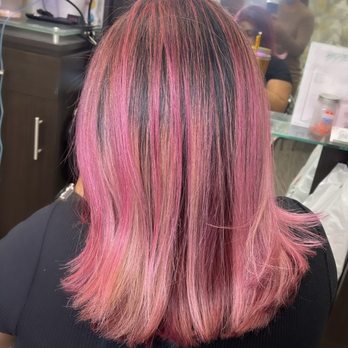 Sesh Beauty Studio - Pink Balayage - Waxing Near Me - Newton, Massachusetts Sesh Beauty Studio - Pink Balayage - Waxing Near Me - Newton, Massachusetts