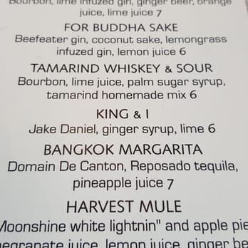 Thai Harmony - Signature Drink Menu - Sushi Bars Near Me - Winston-Salem, North Carolina