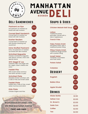 Menu photo 2 Manhattan Avenue Deli Santa Fe, NM