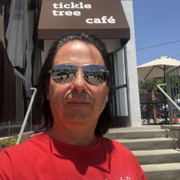 Exterior outside entrance of Tickle Tree Cafe - 4th of July 2022 - La Crescenta, California Exterior outside entrance of Tickle Tree Cafe - 4th of July 2022 - La Crescenta, California