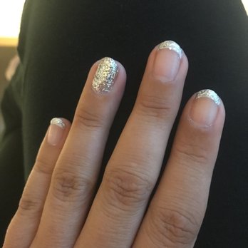 Bayside Nails - French mani with sparkly regular polish! Nice job! - Nail Salons Near Me - Kirkland, Washington Bayside Nails - French mani with sparkly regular polish! Nice job! - Nail Salons Near Me - Kirkland, Washington