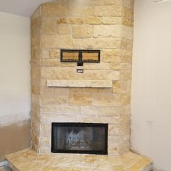 Federal Masonry - Natural Stone Fireplace After