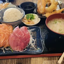 This is the sashimi bento box.  It also had a salad.