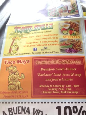 Menu photo 1 El Taco Maya Akumal, ROO