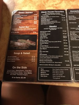 Menu photo 6 Bar-H Steakhouse Monahans, TX