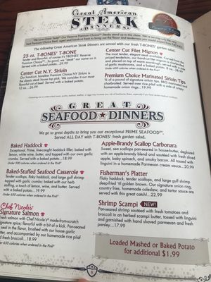 Menu photo 4 T-BONES Great American Eatery Laconia, NH Menu photo 4 T-BONES Great American Eatery Laconia, NH