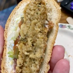 Crab cake poboy Crab cake poboy