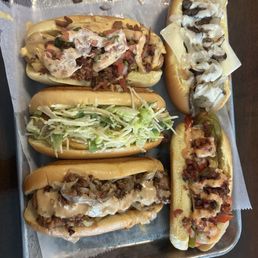 Jammin' Wiener, Girl Dinner Wiener, El Jefe Wiener, Truffle Shuffle Wiener, Wally Wiener