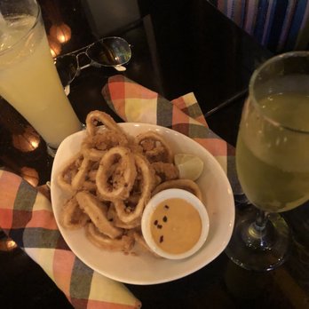 Sticky Rice - Fried Calamari and Spicy Mayo, Lychee and Passion Soda, Passion Bellini - Thai Near Me - New York, New York Sticky Rice - Fried Calamari and Spicy Mayo, Lychee and Passion Soda, Passion Bellini - Thai Near Me - New York, New York