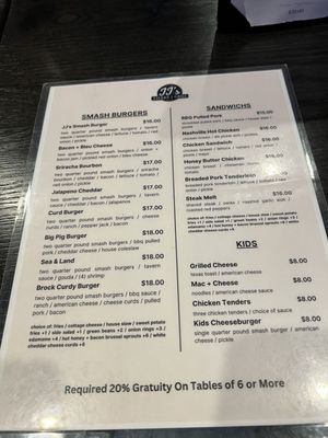Menu photo 2 JJ’s Tavern + Grill Ankeny, IA