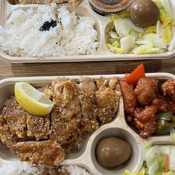 O2 Valley - Top: Pork bento Bottom: "Grilled chicken" bento - Bubble Tea Near Me - Cupertino, California O2 Valley - Top: Pork bento Bottom: "Grilled chicken" bento - Bubble Tea Near Me - Cupertino, California