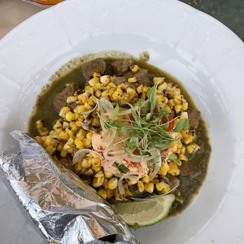 SAUSAL - Pork Chili Verde with Charred Corn Elote - Mexican Near Me - El Segundo, California SAUSAL - Pork Chili Verde with Charred Corn Elote - Mexican Near Me - El Segundo, California