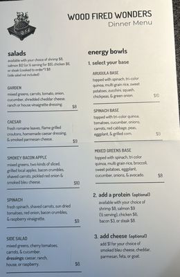 Menu photo 7 Wood Fire Wonders Oberlin, OH