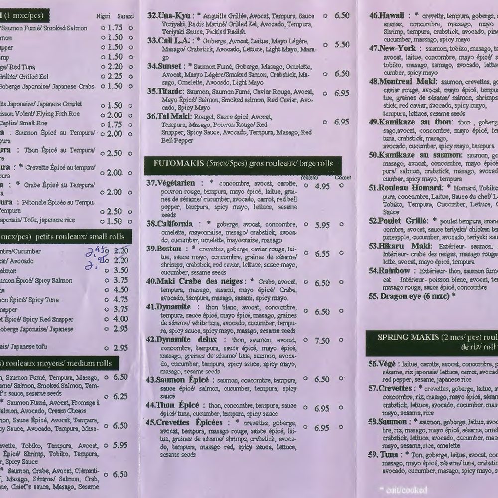 Sushi Hoshimi - Hoshimi Menu Page 2 Fully Readable - Sushi Bars Near Me - Montreal, Quebec Sushi Hoshimi - Hoshimi Menu Page 2 Fully Readable - Sushi Bars Near Me - Montreal, Quebec