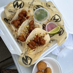 Shrimp Tender Taco, and Hush Puppies Shrimp Tender Taco, and Hush Puppies