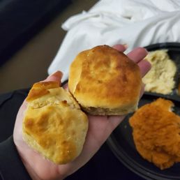 Both biscuits fit in the palm of my hand