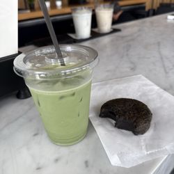 Progeny Coffee - Watermelon Matcha, Black Sesame Mochi