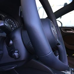 Leather Care Plus - New Audi steering wheel repaired.