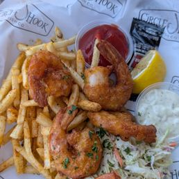 Shrimp & chips; lobster roll