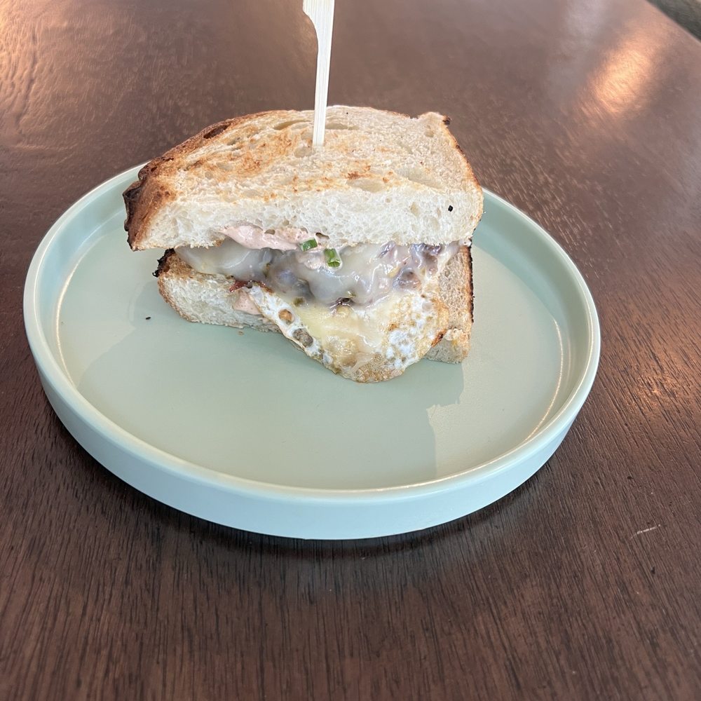 This is the brisket breakfast sandwich