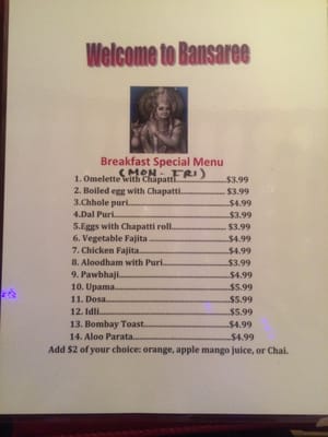 Menu photo 1 Bansaree Indian Restaurant St Catharines, ON Menu photo 1 Bansaree Indian Restaurant St Catharines, ON