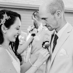 Infinity Salon & Spa - It looks like he loves her hair and makeup just as much as she does!