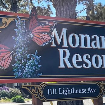 Monarch Resort - Signage in the morning - Hotels Near Me - Pacific Grove, California Monarch Resort - Signage in the morning - Hotels Near Me - Pacific Grove, California