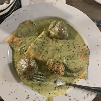 T Marie's - Sun dried tomatoes and Gouda ravioli, pesto sauce and meatballs. - Italian Near Me - Mobile, Alabama