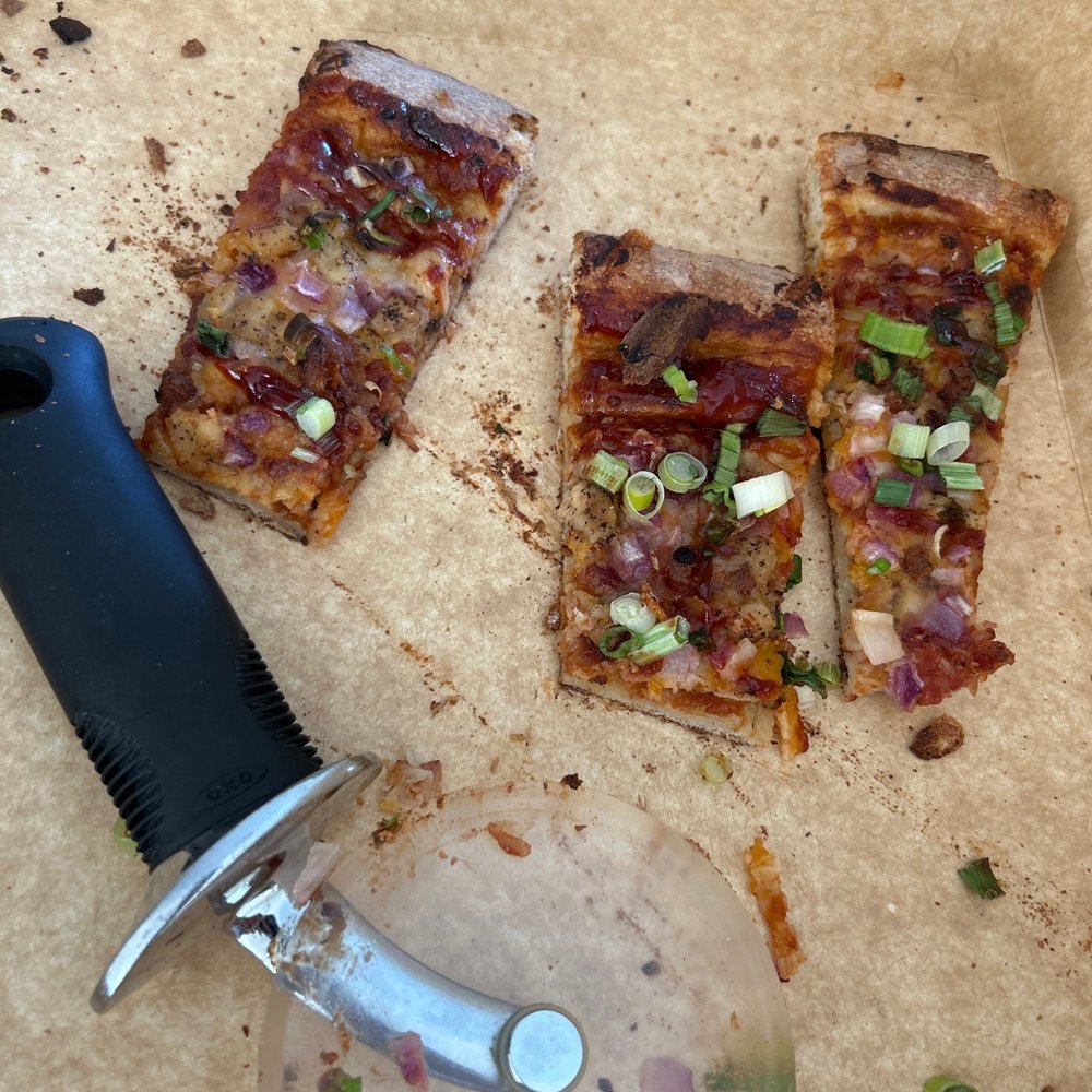 Super Slice Pizza - Barbecue Chicken slice, turned into 3! - Pizza Near Me - El Cerrito, California Super Slice Pizza - Barbecue Chicken slice, turned into 3! - Pizza Near Me - El Cerrito, California