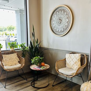 Juice Life - two wicker chairs and a coffee table - Juice Bars & Smoothies Near Me - Salisbury, North Carolina